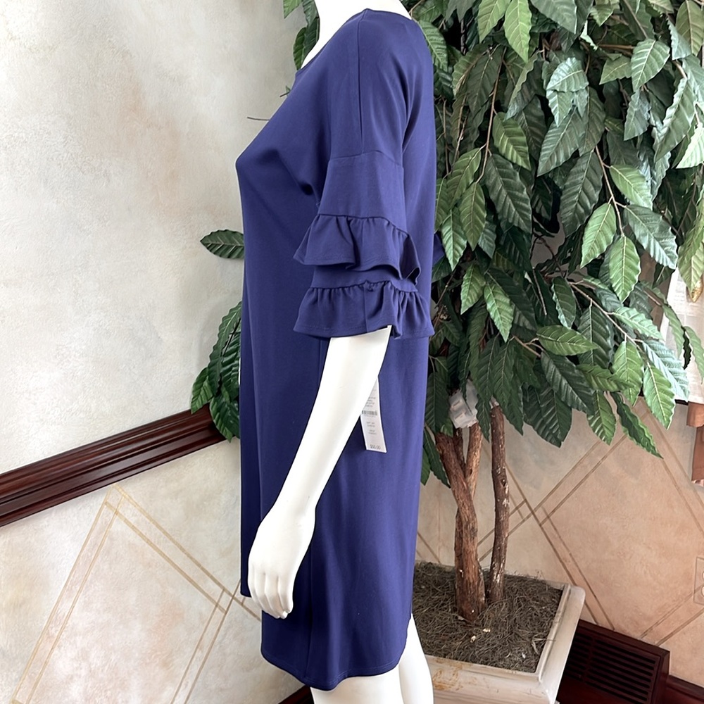SIGNATURE STUDIO RUFFLE SLEEVE DRESS - Picture 4 of 9